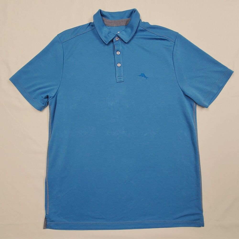 3XL- Tommy Bahama Men's Kohala Peak Vibrant Sea Aqua Tencel Model Polo Shirt 56"